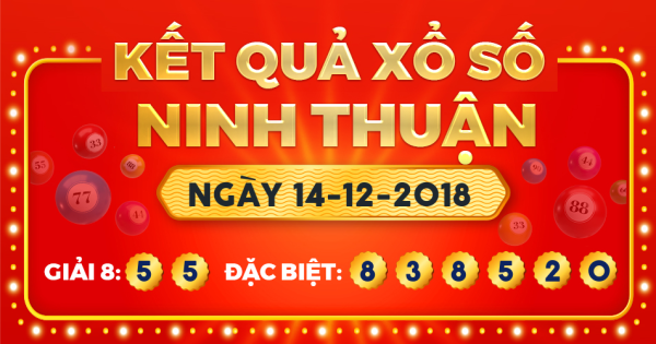 Kết quả xổ số Ninh Thuận ngày 14/12/2018