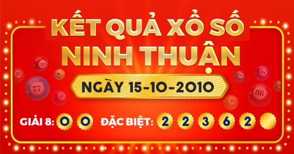 Kết quả xổ số Ninh Thuận ngày 15/10/2010