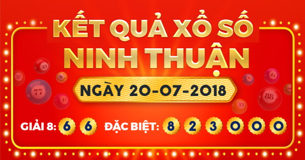 Kết quả xổ số Ninh Thuận ngày 20/7/2018