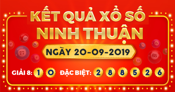 Kết quả xổ số Ninh Thuận ngày 20/9/2019
