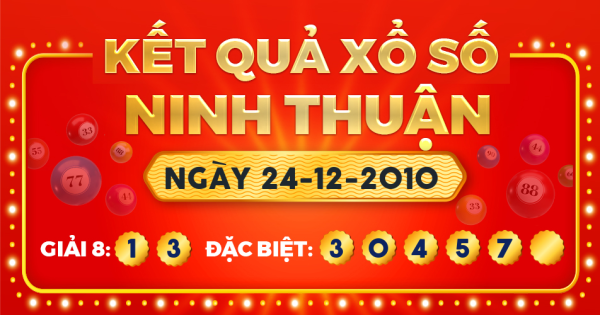 Kết quả xổ số Ninh Thuận ngày 24/12/2010